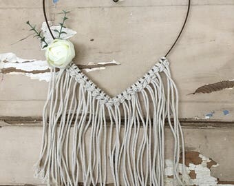 Rusty metal heart dreamcatcher~bohemian dreamcatcher