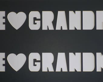 Pre-cut 2 Pack Single Photo Mat Set Your Choice We Heart Grandma Grandpa Nana Or Papa