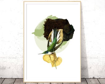 Bird Print, Nature Art Print, Digital Download Print, Wall Art Printable, Flora and Fauna, Poster Download, Nature Wall Art INSTANT DOWNLOAD