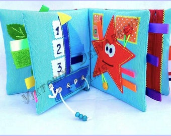 Colors quiet book Montessori Toddler busy book Rainbow toys Cloth activity book Personalized kids Baby shower gifts Learning toy