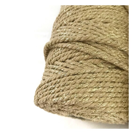 GOLD Macrame Cord || METALLICS