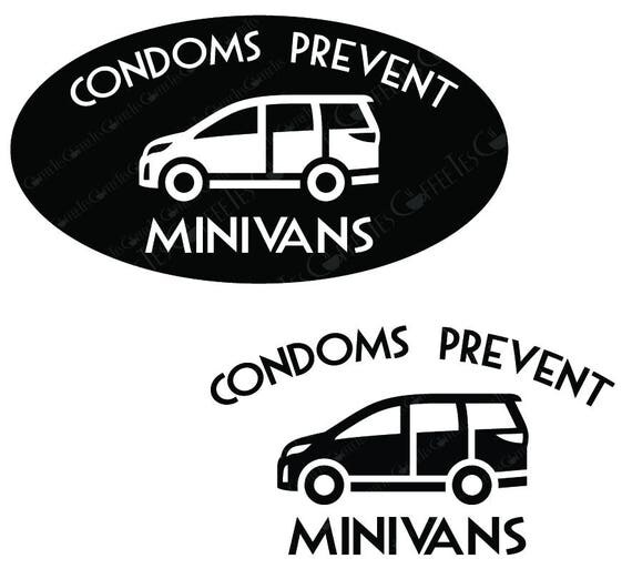 CONDOMS PREVENT MINIVANS : svg. dxf. png. pdf. Decal. Screen