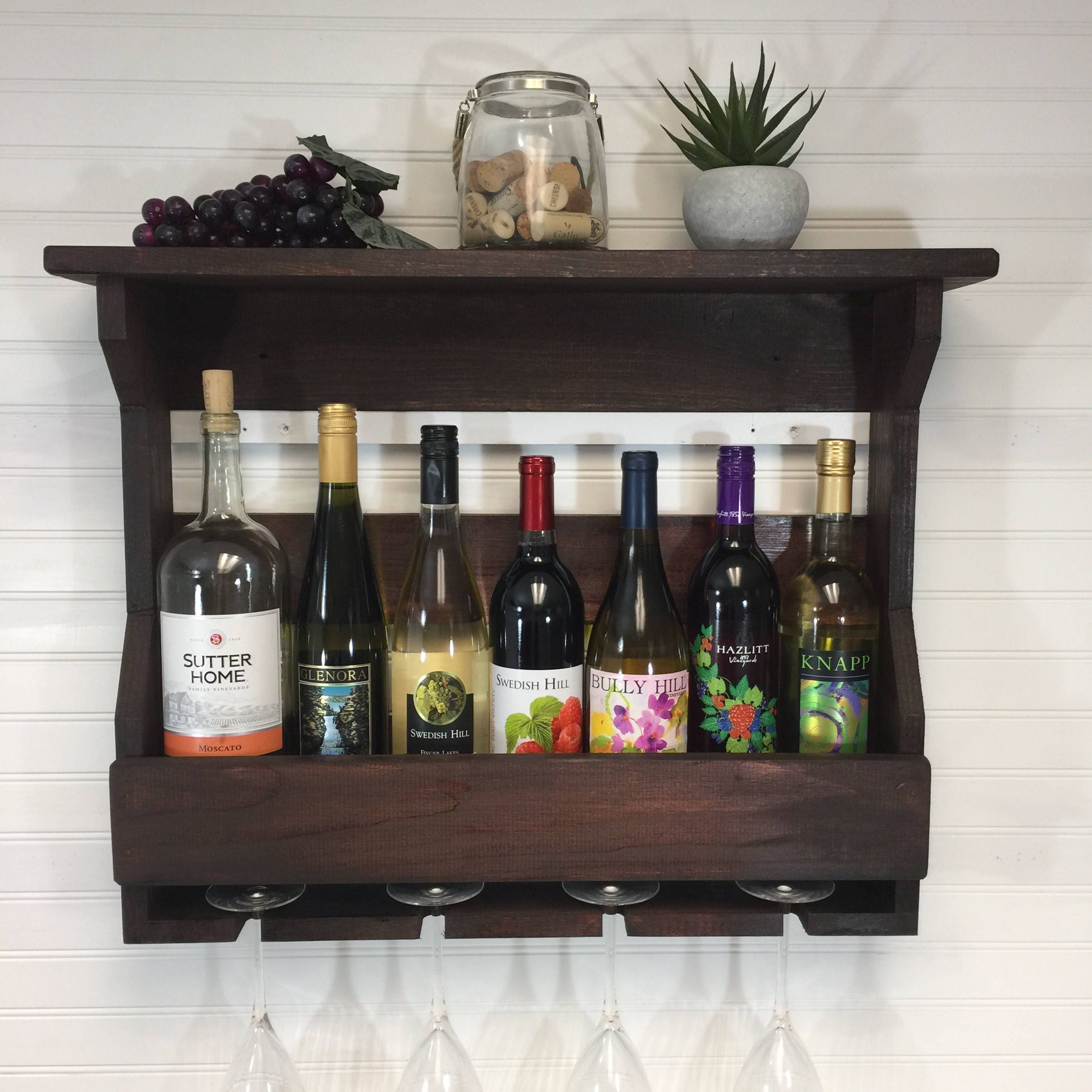 Decorative Wall Wine Rack wooden wine rack | wall mounted wine rack | handmade rustic home Decorative Wall Wine Rack wooden wine rack | wall mounted wine rack | handmade rustic home