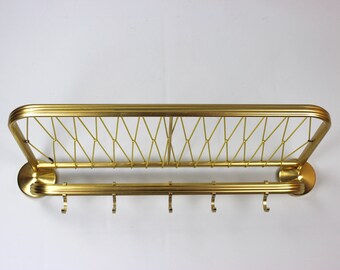 Small mid century 60s Hat rack, coat rack, wall coat rack, coat hook rail corridor, Germany Rockabilly