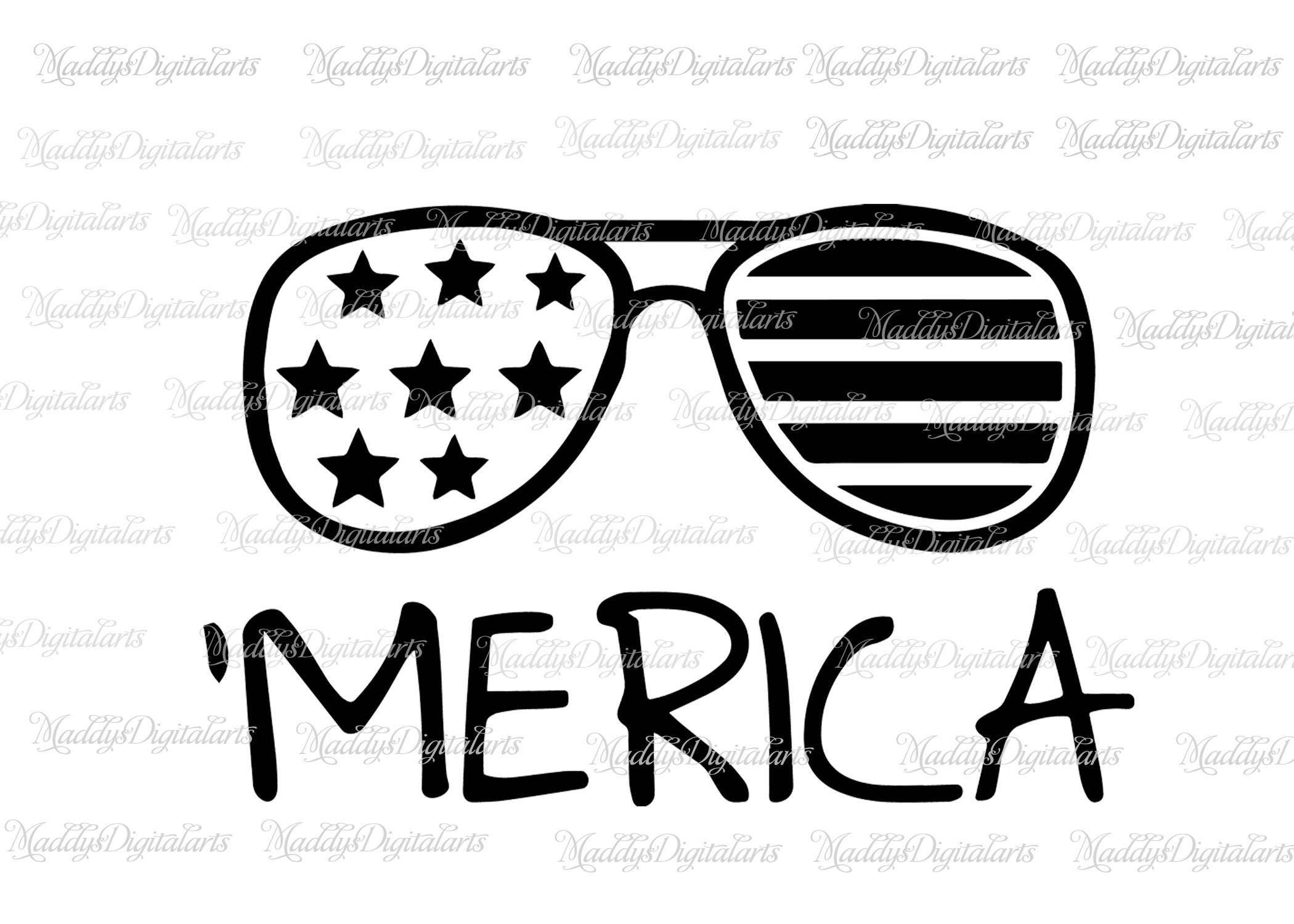 Download Merica SVG Fourth Of July SVG Patriotic SVG Sunglasses Svg