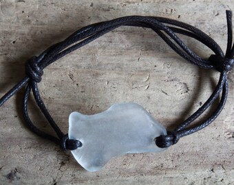 Sea Glass Bracelet, Beach Bracelet, Surfer Bracelet, Adjustable Bracelet, Sea Lover Gift, Simple Bracelet, Irish Gifts, Ocean Bracelet, Surf