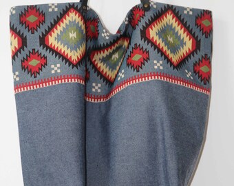 Cabas/Grand sac de plage en coton/cotton tote/sac fourre-tout/beach bag