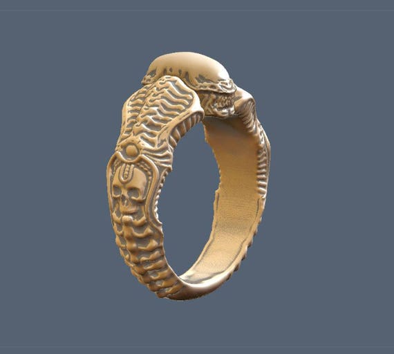 alien ring xenomorph ring Sci fi ring hr giger ring geek
