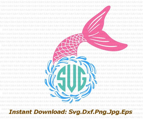 Download mermaid monogram svg beach monogram svg mermaid tail svg