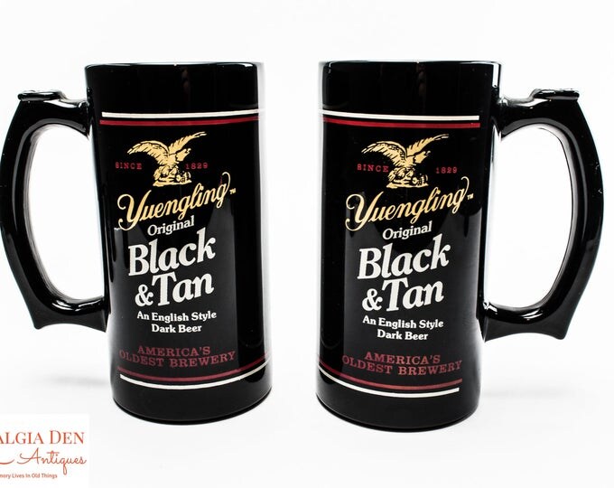Yuengling Black & Tan Beer | Libbey Shot Glasses And Mugs | Vintage Barware