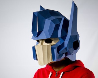Optimus Prime Mask, Transformers Mask , papercraft,DIY New Year Mask, 3D Polygon Masks, Printable Mask,Halloween Mask