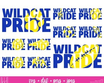 10 Wildcat Pride SVG Bundle | Wildcat svg | High School Spirit | Band, Baseball, Basketball, Track, Football, Soccer, Volleyball, Wrestling