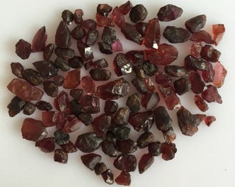 NATURAL GARNET ROUGH red loose mineral gemstones lot earthmined 4 to 8 mm approx random raw crystal wholesale reiki healing energy