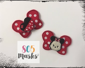 Minnie Mouse Tsum Tsum Feltie Hair Clips, Minnie Mouse Hair Accessories, Minnie Mouse Hair Clips, Minnie Mouse Birthday Party Favors