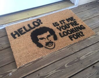 Hello Is It Me You're Looking For - Lionel Richie Door Mat