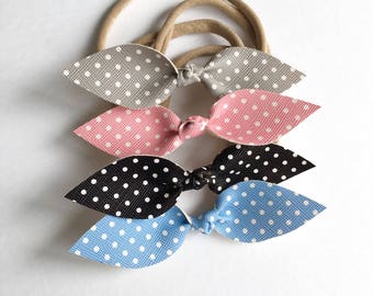 Headband for baby Nylon with polka dot bow
