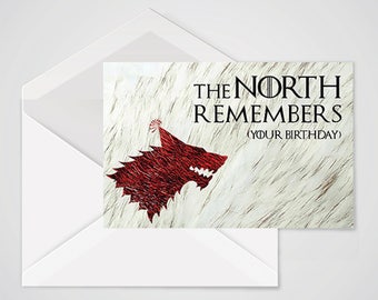 Game of Thrones - The North Remembers - Birthday Card
