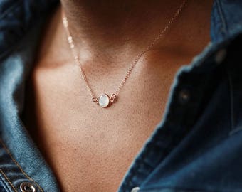 Rose Gold Jewelry, Necklace Simple, Necklaces For Girlfriend, Simple Wedding Jewelry, Bridesmaid Gifts, Birthstone Jewelry, Simple Necklace