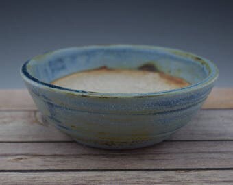 Blue Bonsai Pot, Handmade Ceramic Planter, Plant Pot, Succulent Planter, Wheelthrown