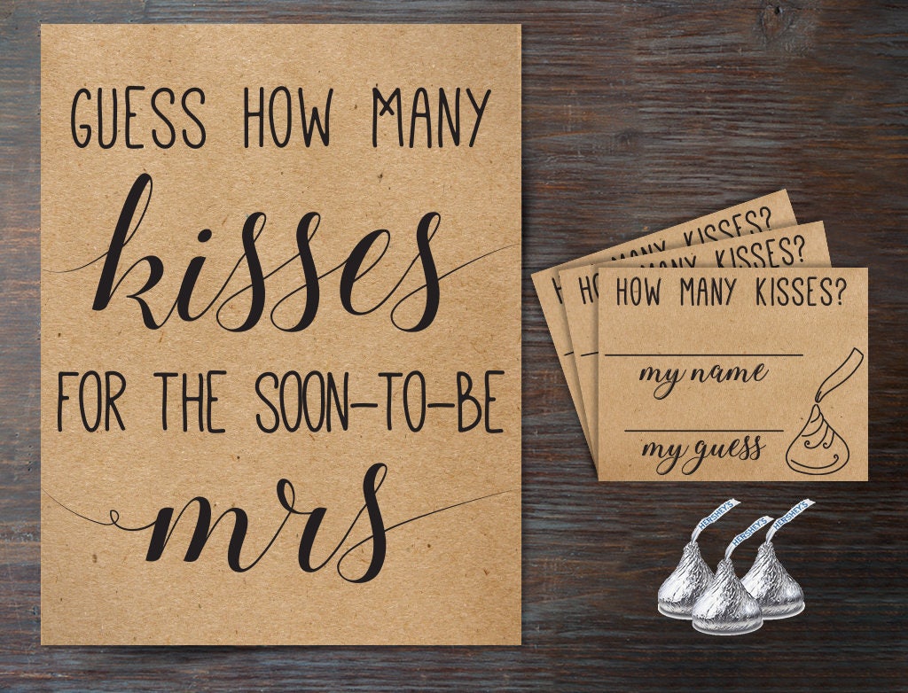 Free Template Guess How Many Kisses Free Printable