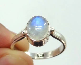 Rainbow moonstone ring,handmade ring, 92.5% sterling silver ring, silver moonstone ring,gemstone ring,sterling silver ring,rainbow moonstone