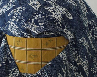 second hand yuata, casual Japanese kimono, bathrobe, cotton