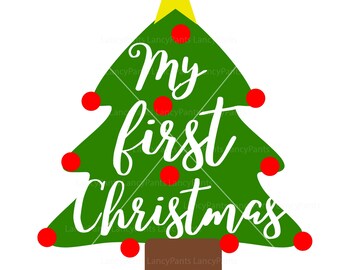 My First Christmas svg dxf png - babys first christmas svg -Cutting File for Cricut and Silhouette - svg eps dxf png - instant download