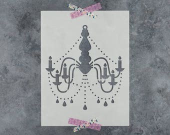 Chandelier stencil | Etsy