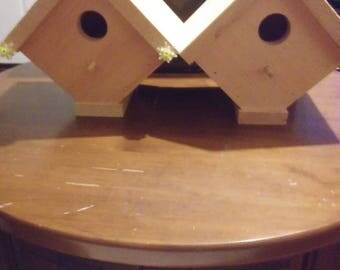 Unfinished Wooden Bird Houses.
