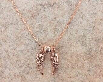 Rose Gold Snitch Necklace - Harry Potter inspired