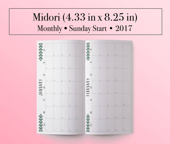 Items similar to Midori Insert, Midori Printable, Travelers Notebook ...
