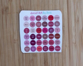 Lipsense 36 Color Tester Stickers