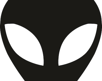 Alien head Clipart, AI, SVG, DXF, Eps, Png, Cdr, Silhouette, Clip art, Vector, Digital Download