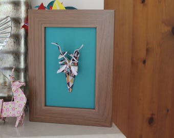 Origami Paper Deer Head Frame