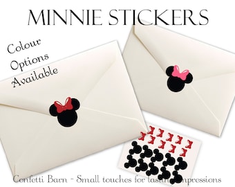 Minnie Mouse Stickers - Minnie with Bow - Removable Vinyl - Envelope Sealing Stickers - Planner Stickers #74