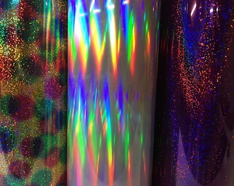 Holographic Round Rainbow-Oil Slick (Spectrum) Heat Transfer Vinyl-Tshirt Vinyl-DIY T-Shirt