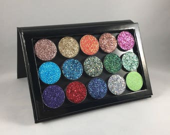 Pressed glitter eyeshadow palette! Customize with any shade! NEW Magnetic palettes