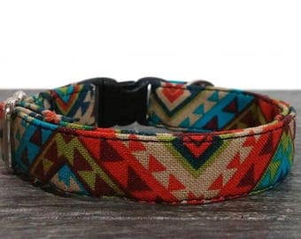 Aztec Cat Collar, Colorful Collar, Cat Collar, Cat Collars, Personalized Cat Collar, Tribal Cat Collar, Breakaway Cat Collar, Safe Collars