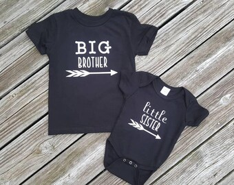 Big brother little sister shirt/ siblings shirts/ big sister shirt/ little brother
