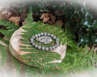 Bracelet beads 10 mm Dalmatian Jasper