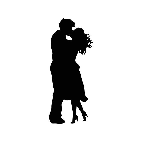 Boyfriend Woman Girlfriend Kiss Love Graphics SVG Dxf EPS Png
