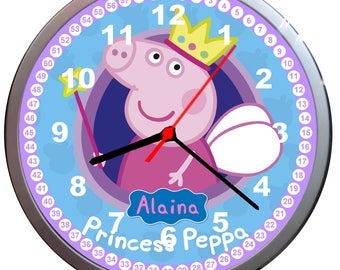 peppa pig teaching time clock