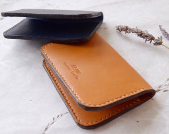 Leather business card holder - Leather card case, Bifold wallet, Card holder, Leather card holder, Leather card wallet - Genuine leather