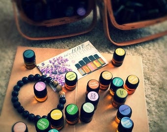 Diffuser bracelet with sample pack of doTerra essential oils