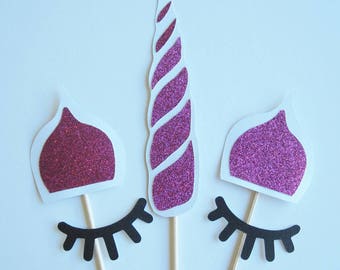 unicorn cake topper etsy au