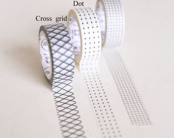 Retro Black Grids Washi Tape/Striped Washi / Masking tape/ japanese washi tape/Planner Supplies