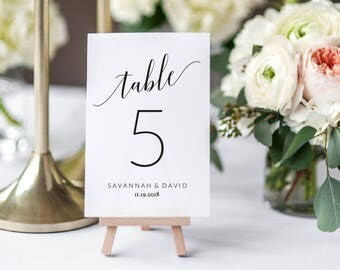 Wedding Table Number Card Template | Printable Table Number Card | DIY Table Card Printable | Printable Table Card | Savannah Collection