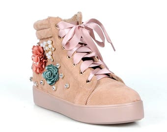 vintage lace-up all-match shoes  KF83117
