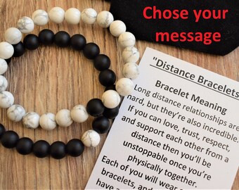 distance bracelet long distance relationship bracelet long distance boyfriend gift girlfriend gift for him distance jewelry couple bracelet