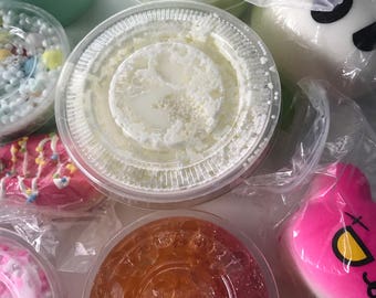 SLIME Mystery Slime Grab Bag! One 4oz or 2oz slime with candy and cute extras! Now including snow slime!